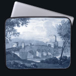 Pastoral Toile - Bridge Laptop Sleeve<br><div class="desc">Pastoral Toile III van Claude Lorrain. Met een brug en weiden in prachtige inktblauwe tinten.</div>