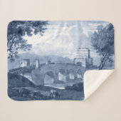 Pastoral Toile - Bridge Sherpa Deken (Voorkant (horizontaal))