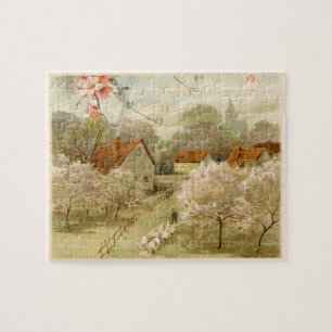 Pastoral Town Spring Puzzel Legpuzzel