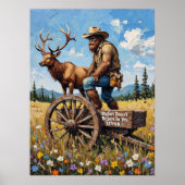 Pastorale grap: Sasquatch en het hert Poster (Voorkant)