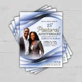 Pastorale Jubileum Blauw & Goud Kerkgidsje Flyer