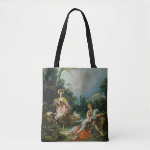 Pastorale met een doedelzakspeler van Francois Bou Tote Bag