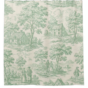 Pastorale Saliegroene Toile Platteland Boerderij S Douchegordijn