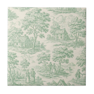 Pastorale Saliegroene Toile Platteland Boerderij S Tegeltje