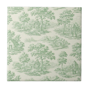 Pastorale Saliegroene Toile Platteland Boerderij S Tegeltje