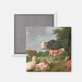 Pastorale scène magneet (Voorkant / Achterkant)