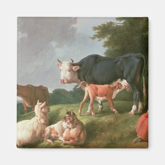 Pastorale scène magneet (Voorkant)