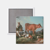 Pastorale scène met een walvis magneet (Voorkant / Achterkant)