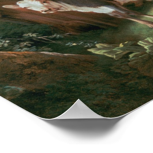 Pastorale scène met een walvis poster (Hoek)