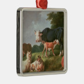 Pastorale scène metalen ornament (Rechts)