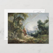 Pastorale Scène, of Jonge Herder in een Landschap Briefkaart (Voorkant / Achterkant)