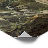 Pastorale Scene of Young Shepherd in een landschap Poster (Hoek)