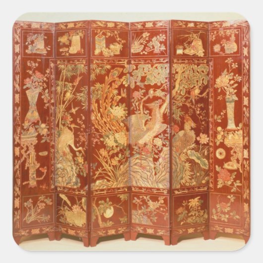 Pastorale scène, vierkante sticker (Voorkant)