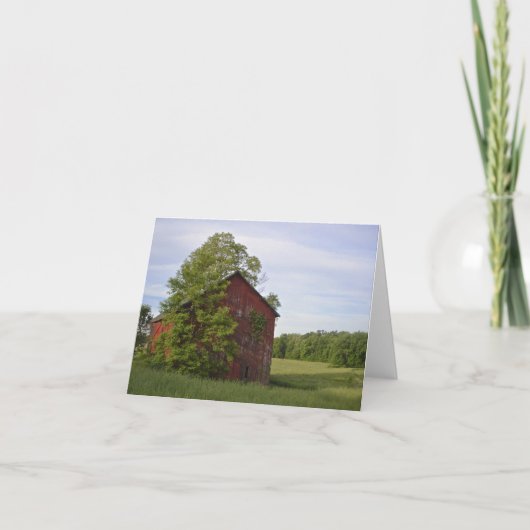 Pastorale Schuur Notecard Kaart (Voorkant)