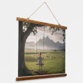 Pastorale Sereniteit Hangend Wandkleed (Gebogen)