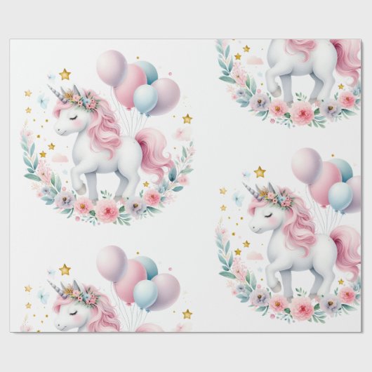 pastorie-eenhoorn cadeaupapier (Vlak)