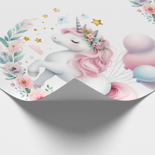 pastorie-eenhoorn cadeaupapier (Hoek)