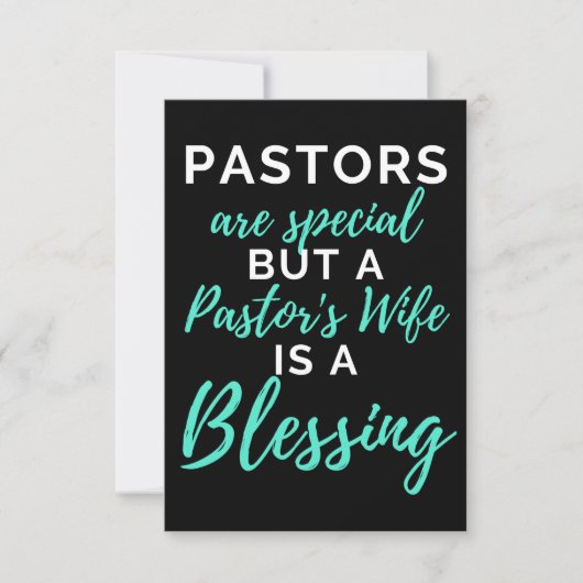 Pastors Are Special But A Pastor's Wife Bedankkaart (Voorkant)