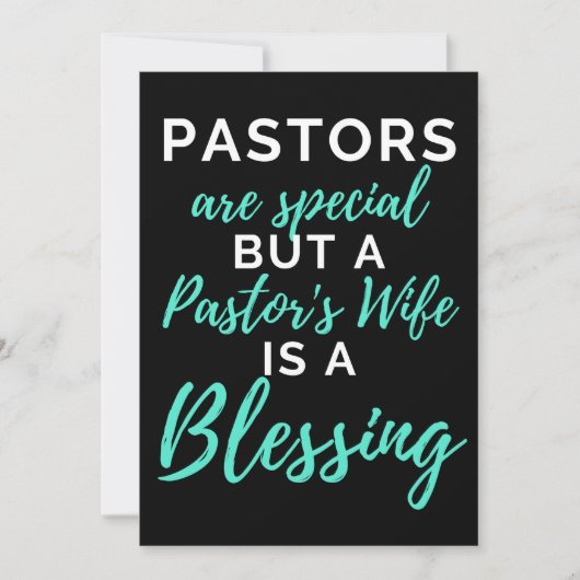 Pastors Are Special But A Pastor's Wife Bedankkaart (Voorkant)