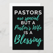 Pastors Are Special But A Pastor's Wife Bedankkaart (Voorkant / Achterkant)