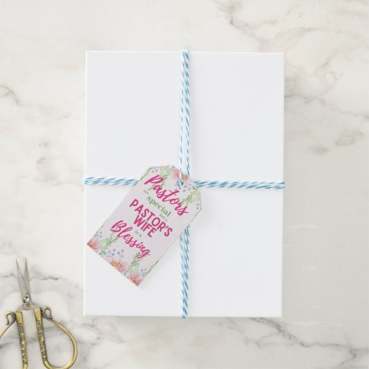 ✝️ Pastor's vrouw vrouwen Waardering Gift Dank u Cadeaulabel (Met Touw)