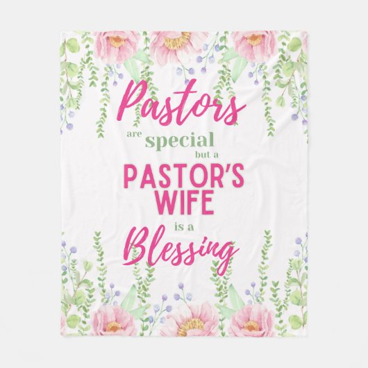 ✝️ Pastor's vrouw vrouwen Waardering Gift Dank u Fleece Deken (Voorkant)
