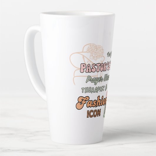 ✝️ Pastor's vrouw vrouwen Waardering Gift Dank u Latte Mok (Linkerhoek)