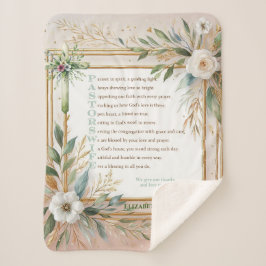 ✝️ Pastor's vrouw vrouwen Waardering Gift Dank u Sherpa Deken