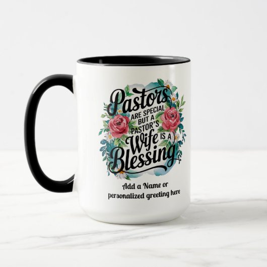 ✝️ Pastors Vrouw Waardering Gift Zegening Custom Mok (Links)
