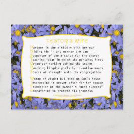 Pastor's Wife (Acrostiek) Briefkaart