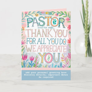 ✝️ Pastor's Wife Appreciation Jubileum Bedankkaart