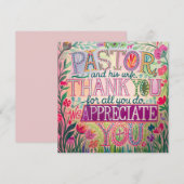 ✝️ Pastor's Wife Appreciation Jubileum Bedankkaart (Voorkant / Achterkant)
