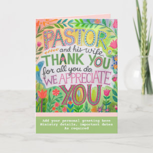 ✝️ Pastor's Wife Appreciation Jubileum Bedankkaart