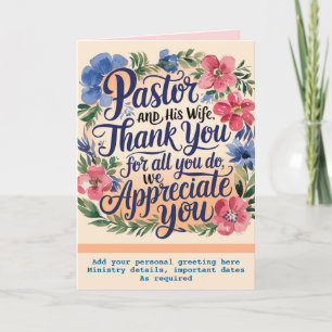 ✝️ Pastor's Wife Appreciation Jubileum Bedankkaart