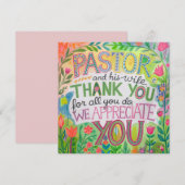 ✝️ Pastor's Wife Appreciation Jubileum Bedankkaart (Voorkant / Achterkant)