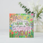 ✝️ Pastor's Wife Appreciation Jubileum Bedankkaart (Staand voorkant)