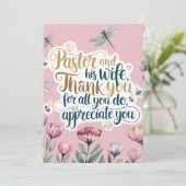 ✝️ Pastor's Wife Appreciation Jubileum Bedankkaart (Staand voorkant)