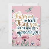 ✝️ Pastor's Wife Appreciation Jubileum Bedankkaart (Achterkant)