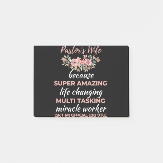 Pastor's Wife Because Super Amazing Life Changing Post-it® Notes (Voorkant)