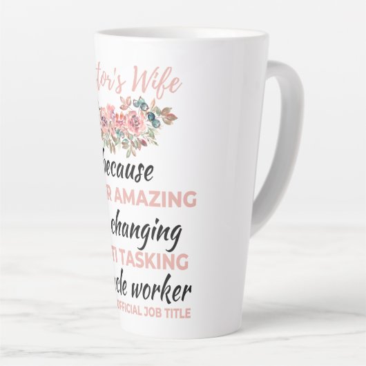 Pastor's Wife Because Super Amazing LifeChanging b Latte Mok (Rechterhoek)