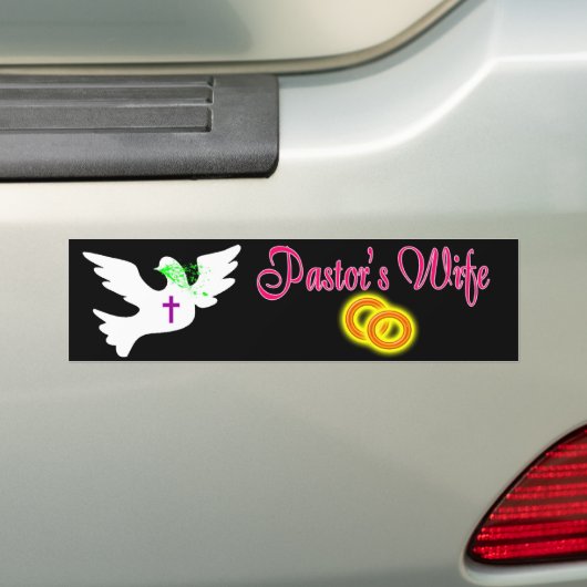 PASTOR'S WIFE BS DK BUMPERSTICKER (Op auto)