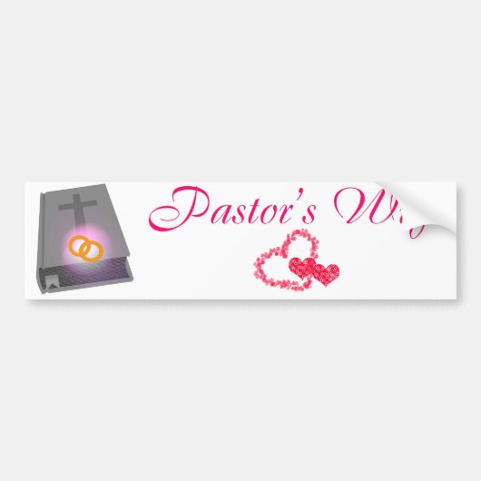 PASTOR'S WIFE BS LT BUMPERSTICKER (Voorkant)
