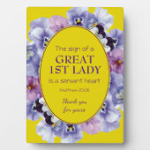 Pastorwaardering 1ST LADY | Floral bedankt Fotoplaat (voorkant)