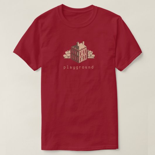 Pastory pixelart zandbak t-shirt (Design voorkant)