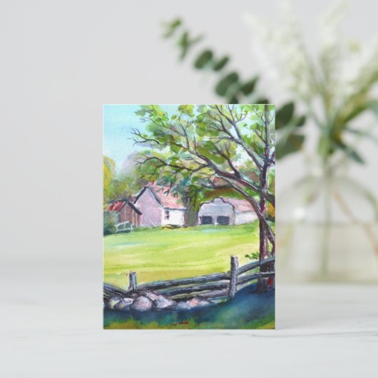 Pastraal uitzicht briefkaart (Staand voorkant)