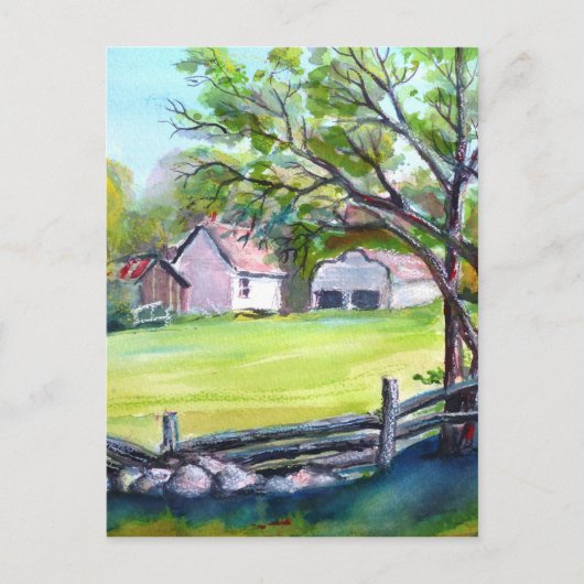 Pastraal uitzicht briefkaart (Voorkant)