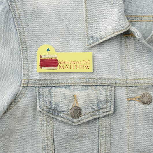 Pastrami op Rye New York Deli Sandwich Shop Naamplaatje (In situ)