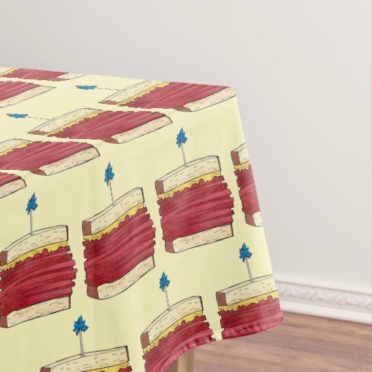 Pastrami op Rye New York Deli Sandwich Shop Tafelkleed (Voorbeeld)