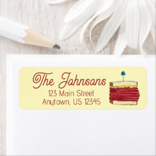 Pastrami op Rye NYC Kosher Joodse Deli Sandwich Etiket