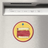 Pastrami op Rye NYC Kosher Joodse Deli Sandwich Magneet (Insitu (Vaatwasser))